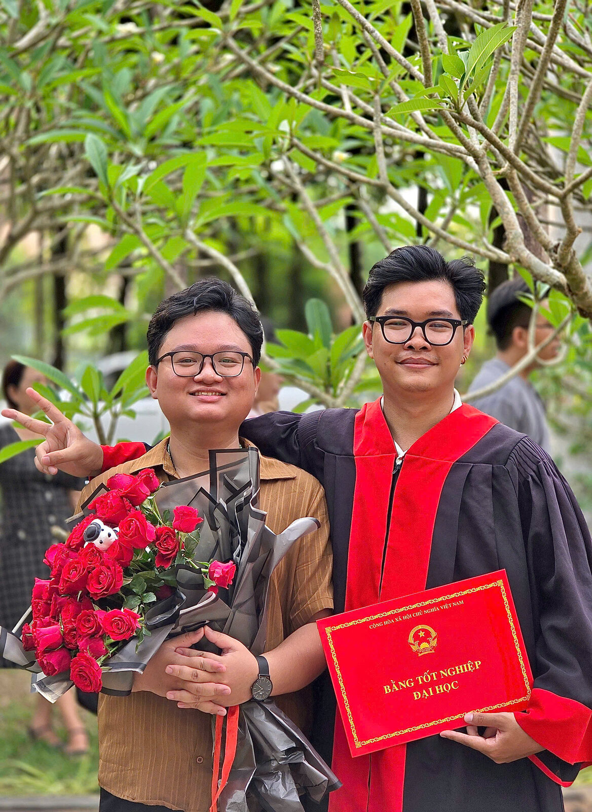 Trần Việt Thanh trong một buổi lễ tốt nghiệp